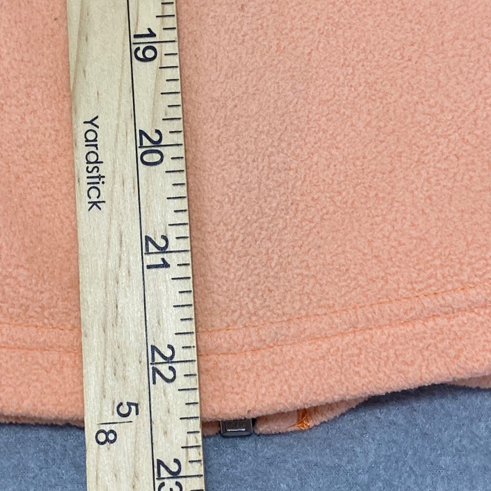 North Face Women's M Fleece Hoodie Jacket Peach Blue Drawstring Full‎ Zip - Picture 5 of 9